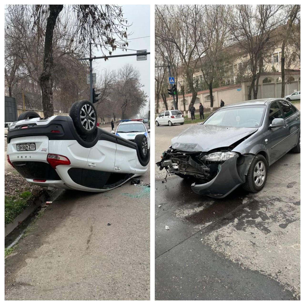 Poytaxtning Mirzo Ulug‘bek tumanida Lacetti va Lada Vesta ishtirokida YTH