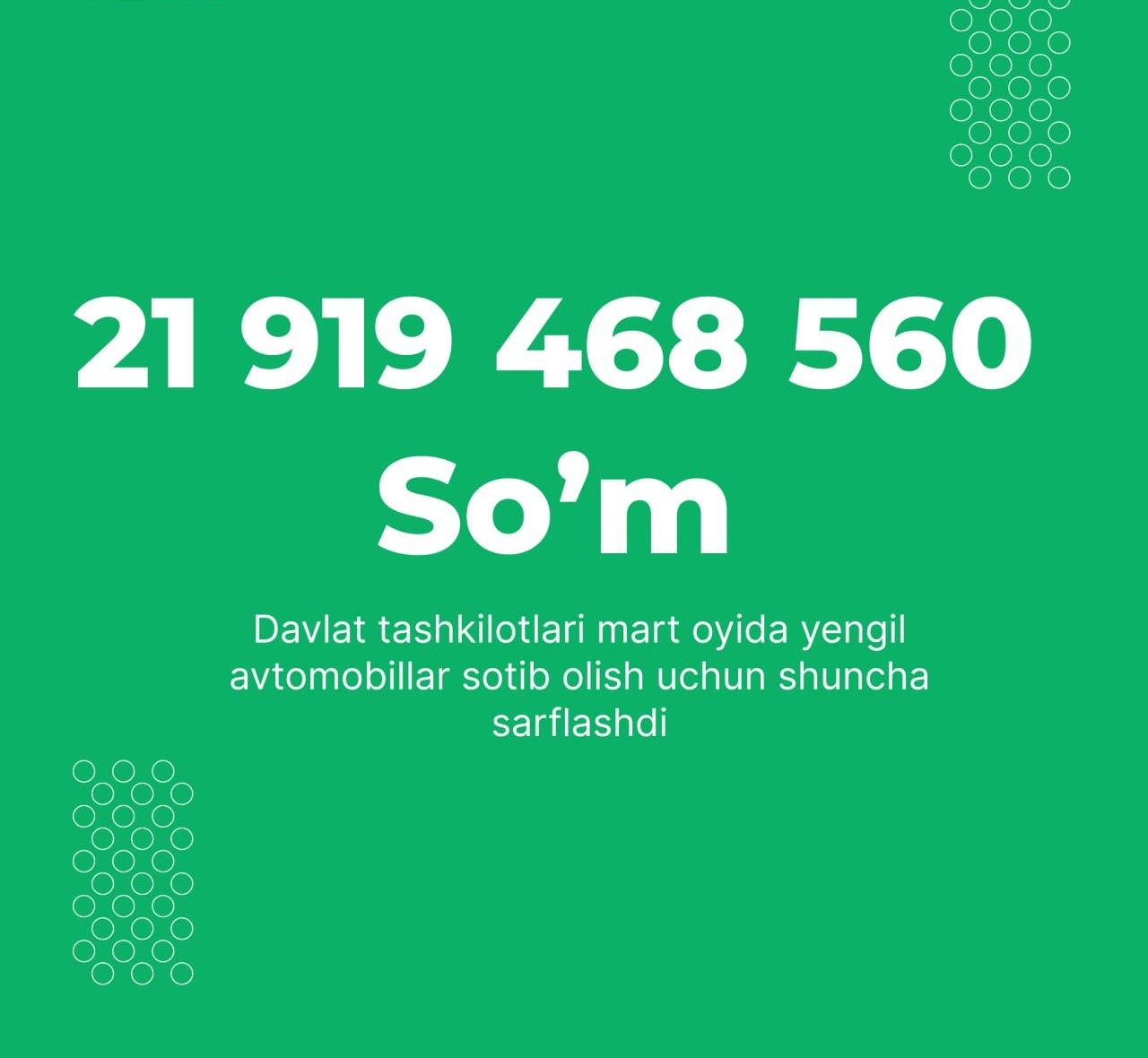 1,1 mlrd so’mlik Tahoe –  Bosh prokuraturaga(mi?)