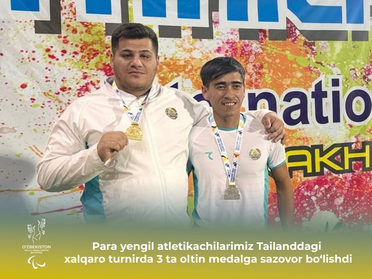 Para yengil atletikachilarimiz Tailanddagi xalqaro turnirda 3 ta oltin medalga sazovor bo‘lishdi